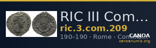 RIC III Commodus 209 — CANOA