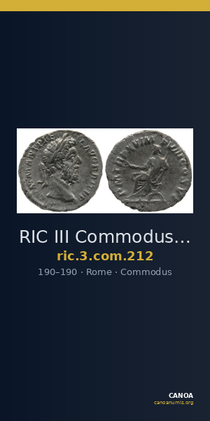 RIC III Commodus 212 — CANOA