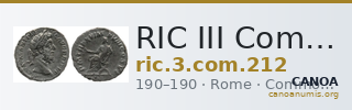 RIC III Commodus 212 — CANOA