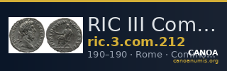 RIC III Commodus 212 — CANOA