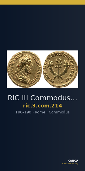 RIC III Commodus 214 — CANOA