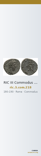RIC III Commodus 218 — CANOA