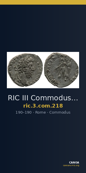 RIC III Commodus 218 — CANOA