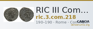 RIC III Commodus 218 — CANOA