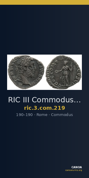 RIC III Commodus 219 — CANOA