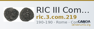 RIC III Commodus 219 — CANOA