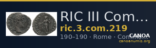 RIC III Commodus 219 — CANOA