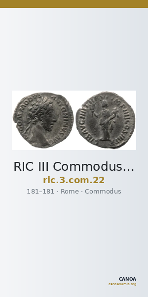 RIC III Commodus 22 — CANOA