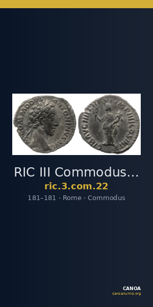 RIC III Commodus 22 — CANOA