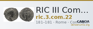 RIC III Commodus 22 — CANOA