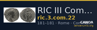 RIC III Commodus 22 — CANOA