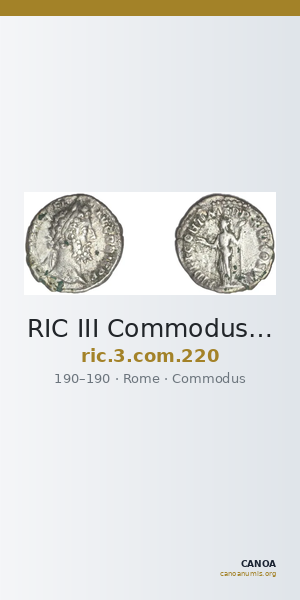 RIC III Commodus 220 — CANOA