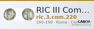 RIC III Commodus 220 — CANOA
