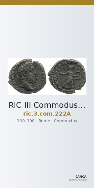 RIC III Commodus 222A — CANOA