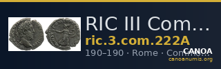 RIC III Commodus 222A — CANOA