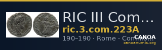 RIC III Commodus 223A — CANOA