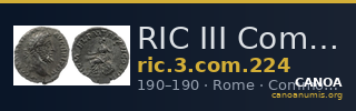 RIC III Commodus 224 — CANOA
