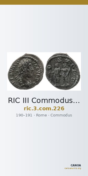 RIC III Commodus 226 — CANOA
