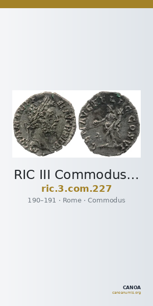 RIC III Commodus 227 — CANOA