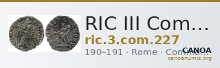RIC III Commodus 227 — CANOA