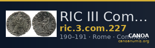 RIC III Commodus 227 — CANOA