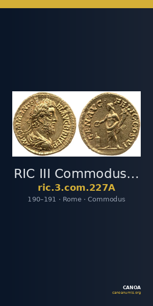 RIC III Commodus 227A — CANOA