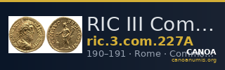 RIC III Commodus 227A — CANOA