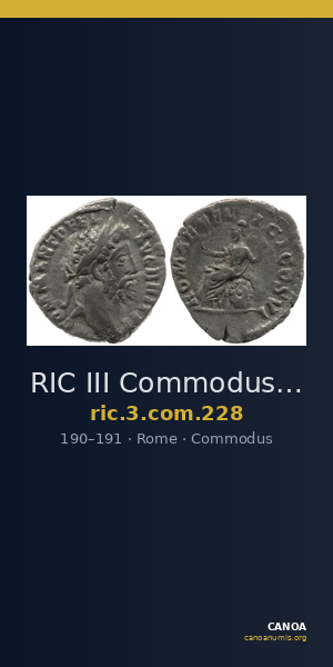 RIC III Commodus 228 — CANOA