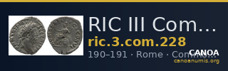 RIC III Commodus 228 — CANOA