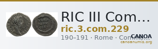 RIC III Commodus 229 — CANOA