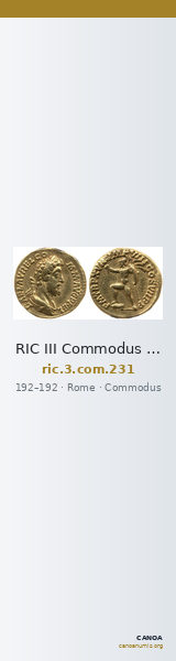 RIC III Commodus 231 — CANOA