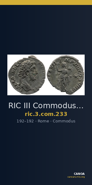 RIC III Commodus 233 — CANOA