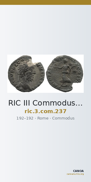 RIC III Commodus 237 — CANOA