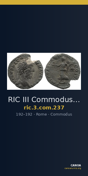 RIC III Commodus 237 — CANOA