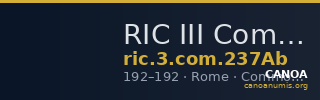 RIC III Commodus 237Ab — CANOA