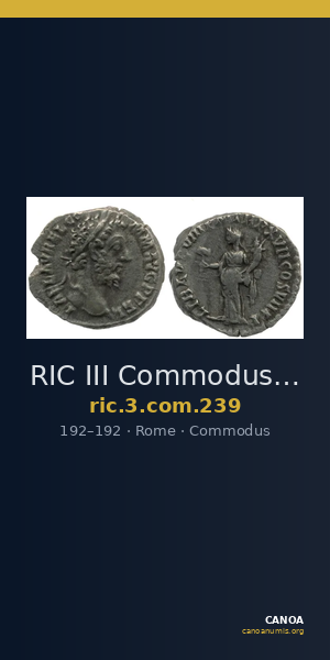 RIC III Commodus 239 — CANOA