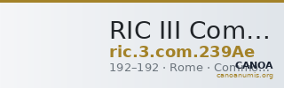 RIC III Commodus 239Ae — CANOA