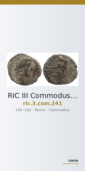 RIC III Commodus 241 — CANOA