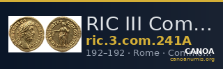 RIC III Commodus 241A — CANOA