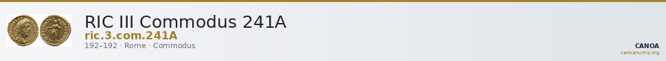 RIC III Commodus 241A — CANOA