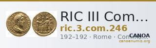 RIC III Commodus 246 — CANOA