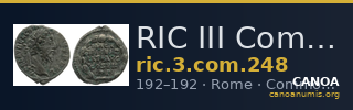 RIC III Commodus 248 — CANOA