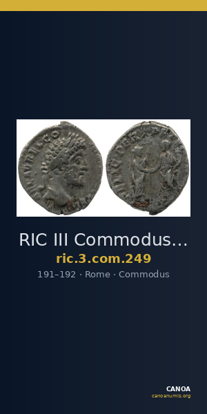 RIC III Commodus 249 — CANOA