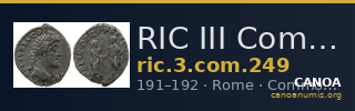 RIC III Commodus 249 — CANOA