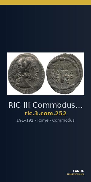 RIC III Commodus 252 — CANOA