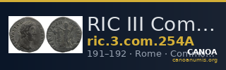 RIC III Commodus 254A — CANOA