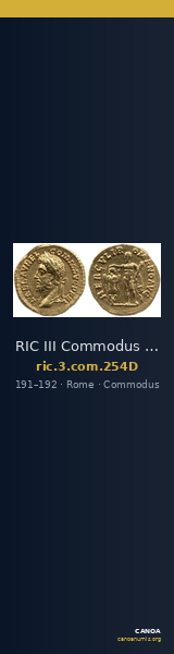 RIC III Commodus 254D — CANOA