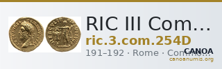 RIC III Commodus 254D — CANOA