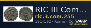 RIC III Commodus 255 — CANOA