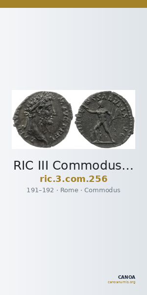 RIC III Commodus 256 — CANOA